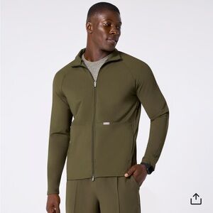 Figs men contourknit scrub jacket